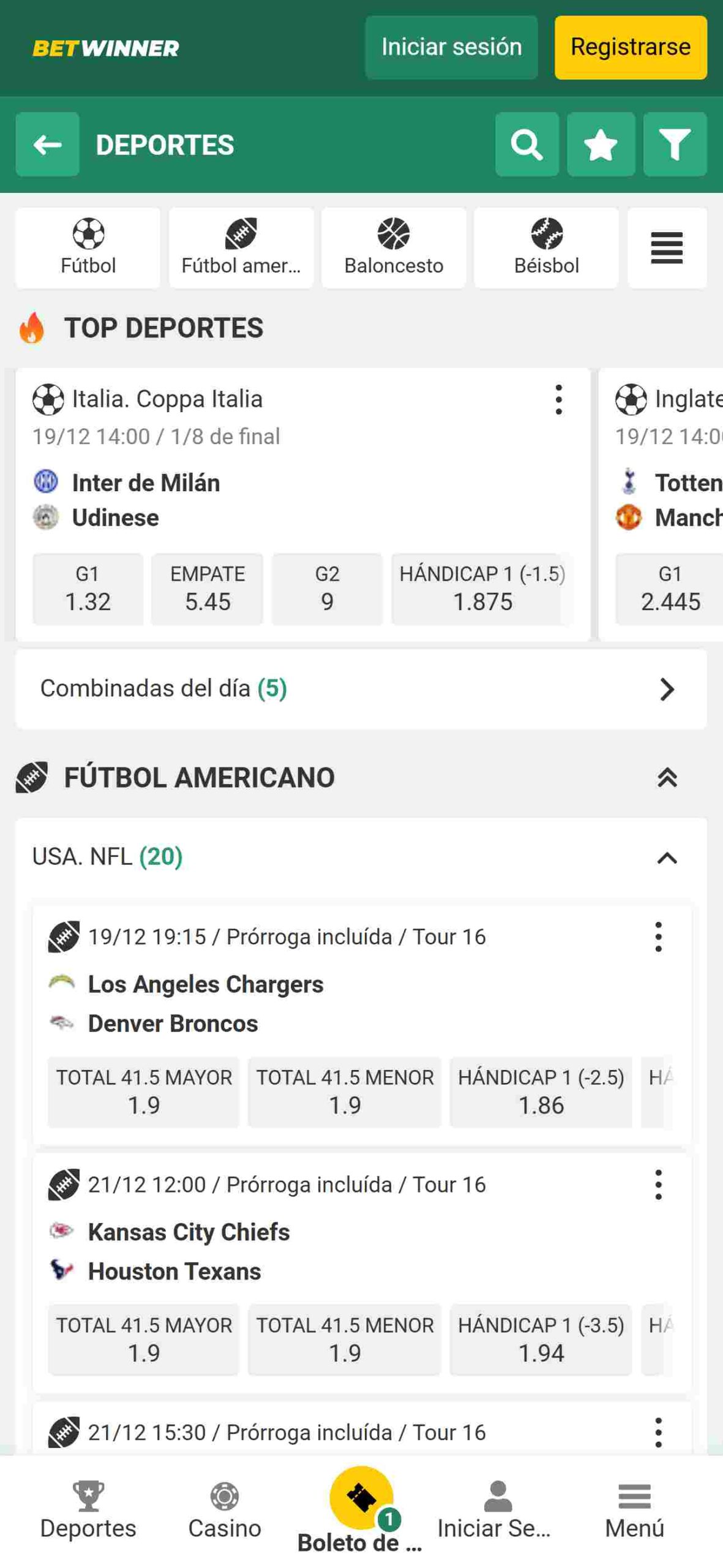 Betwinner apuestas deportivas