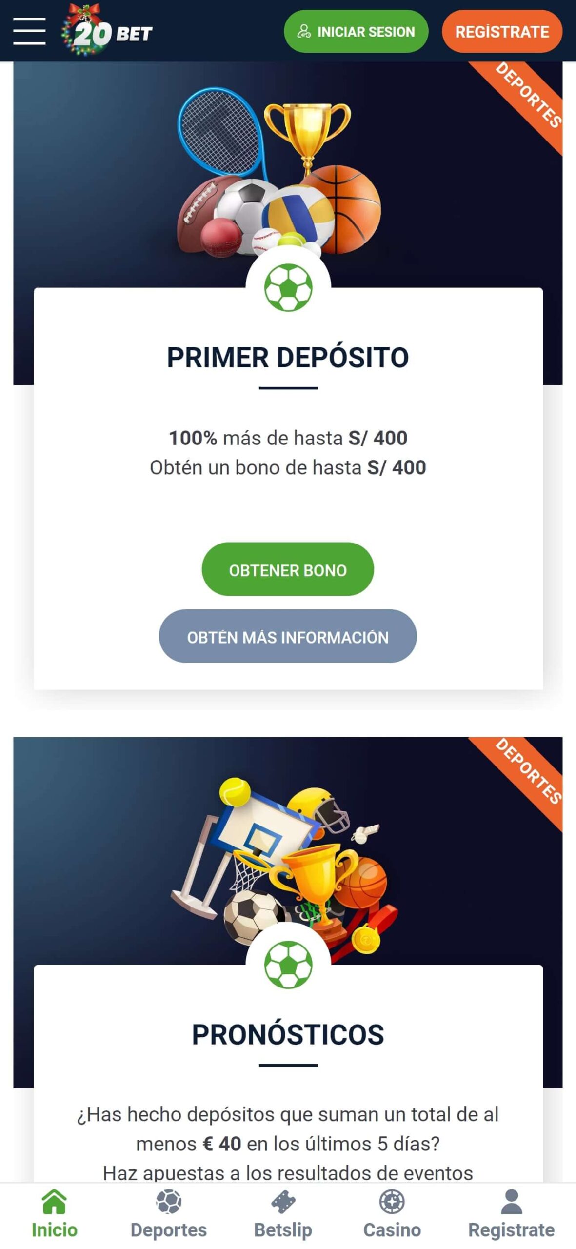 20bet perú bonos 