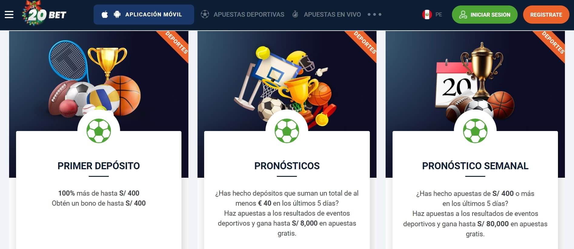 20bet Perú promociones
