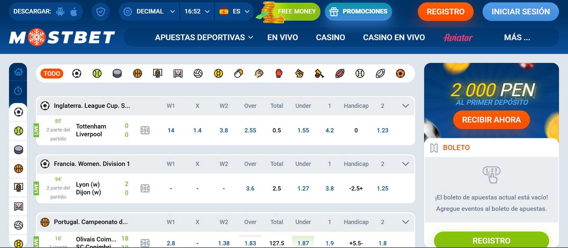 mostbet peru apuestas deportivas