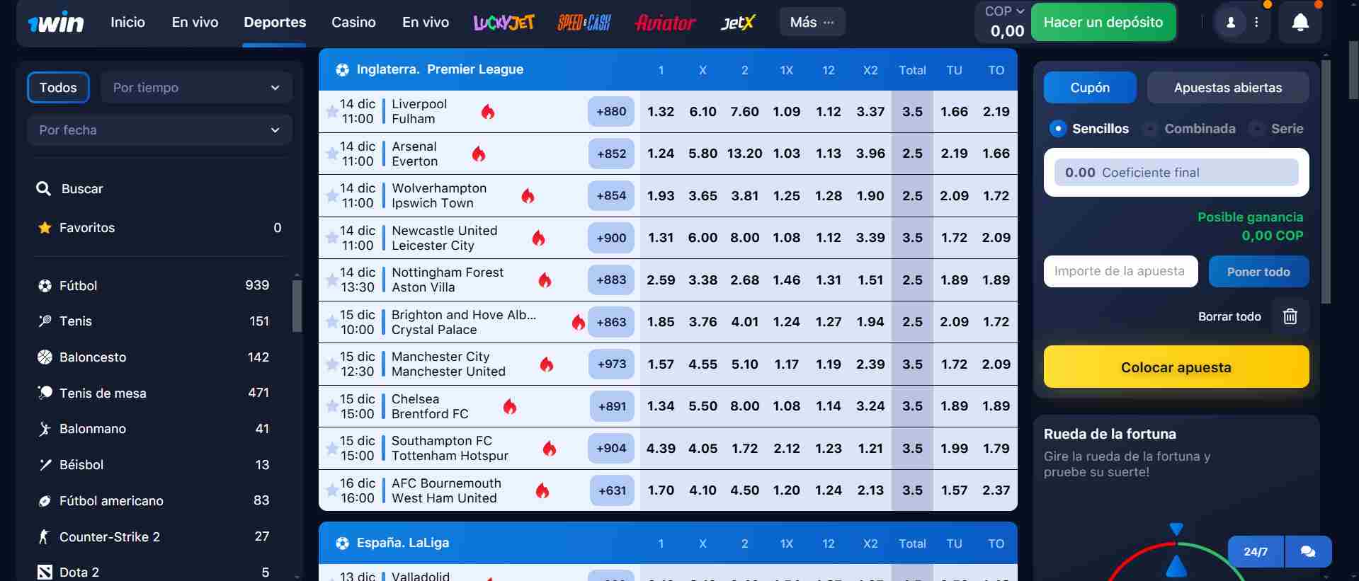 1win apuestas deportivas
