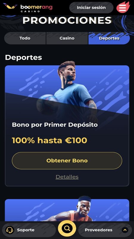 Bono y promociones de Boomerang Casino