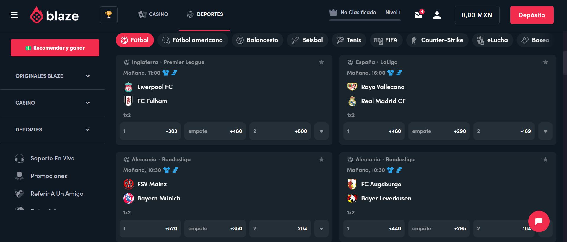 Blaze apuestas deportivas