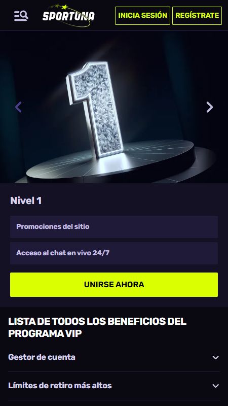 Sección VIP de Sportuna 