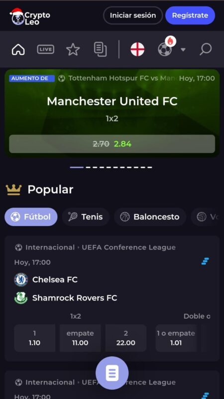 Cryptoleo sport page