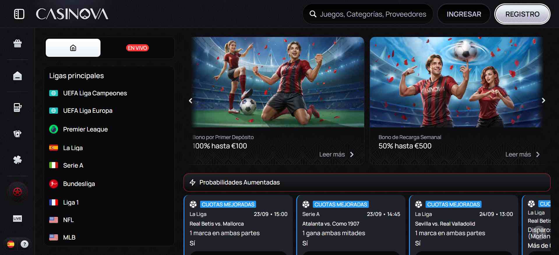 Casinova casa de apuestas