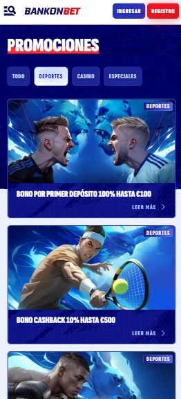 Bonos y promociones de Bankonbet