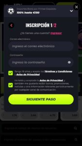 Cómo registrarse en Lunubet