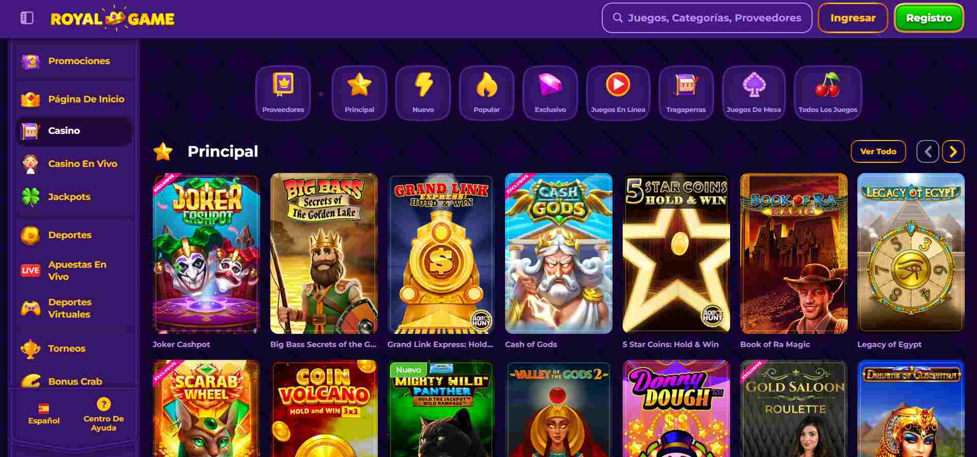 Royal Game Casino principal