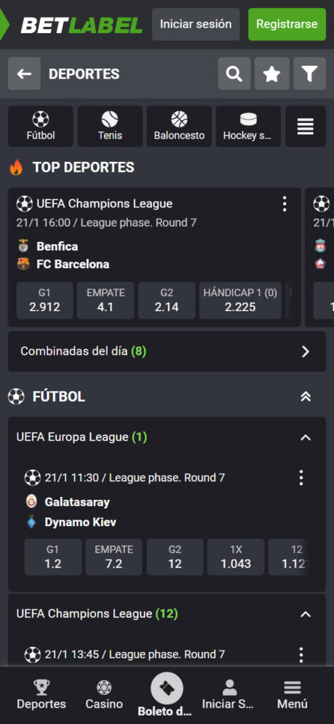 BetLabel - Apuestas de Copa del Rey