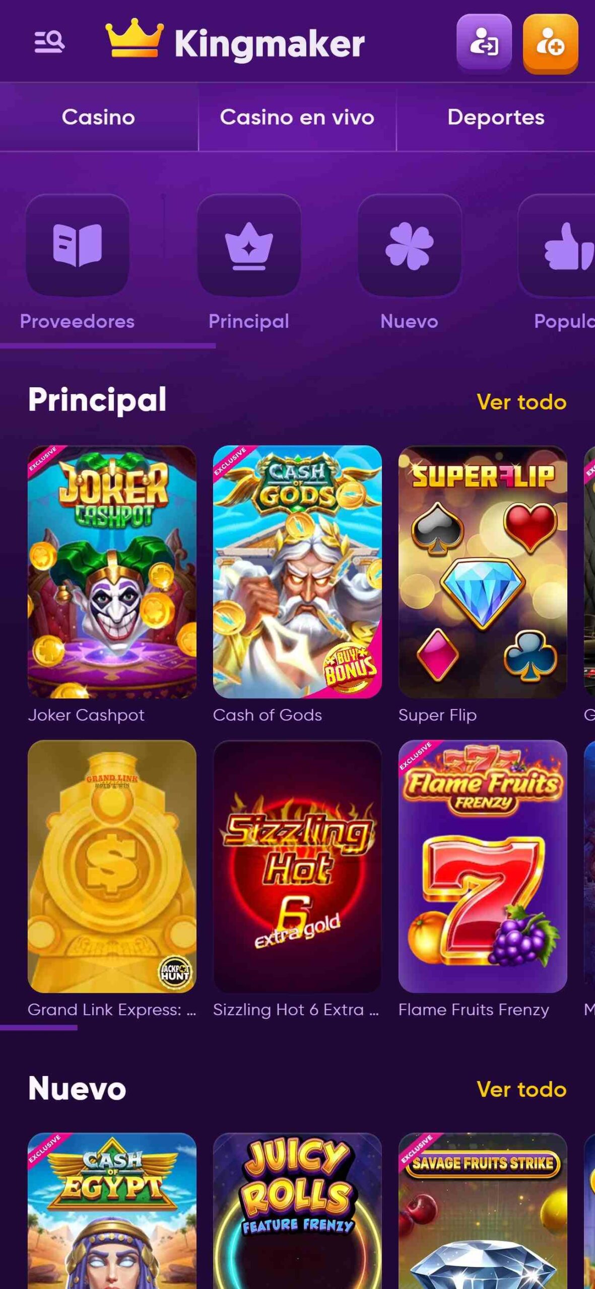 Kingmaker Casino Spain (mobile), apuestaes.net