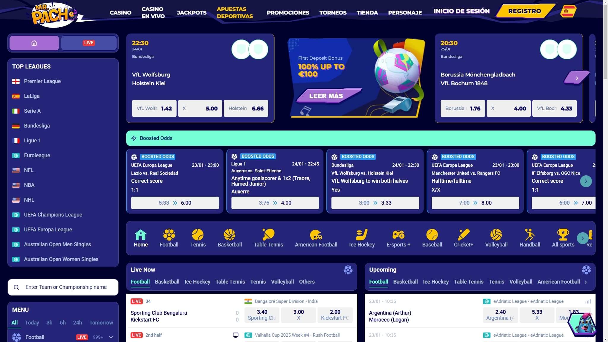 MrPacho Bookmaker Sport Betting Spain, apuestaes.net
