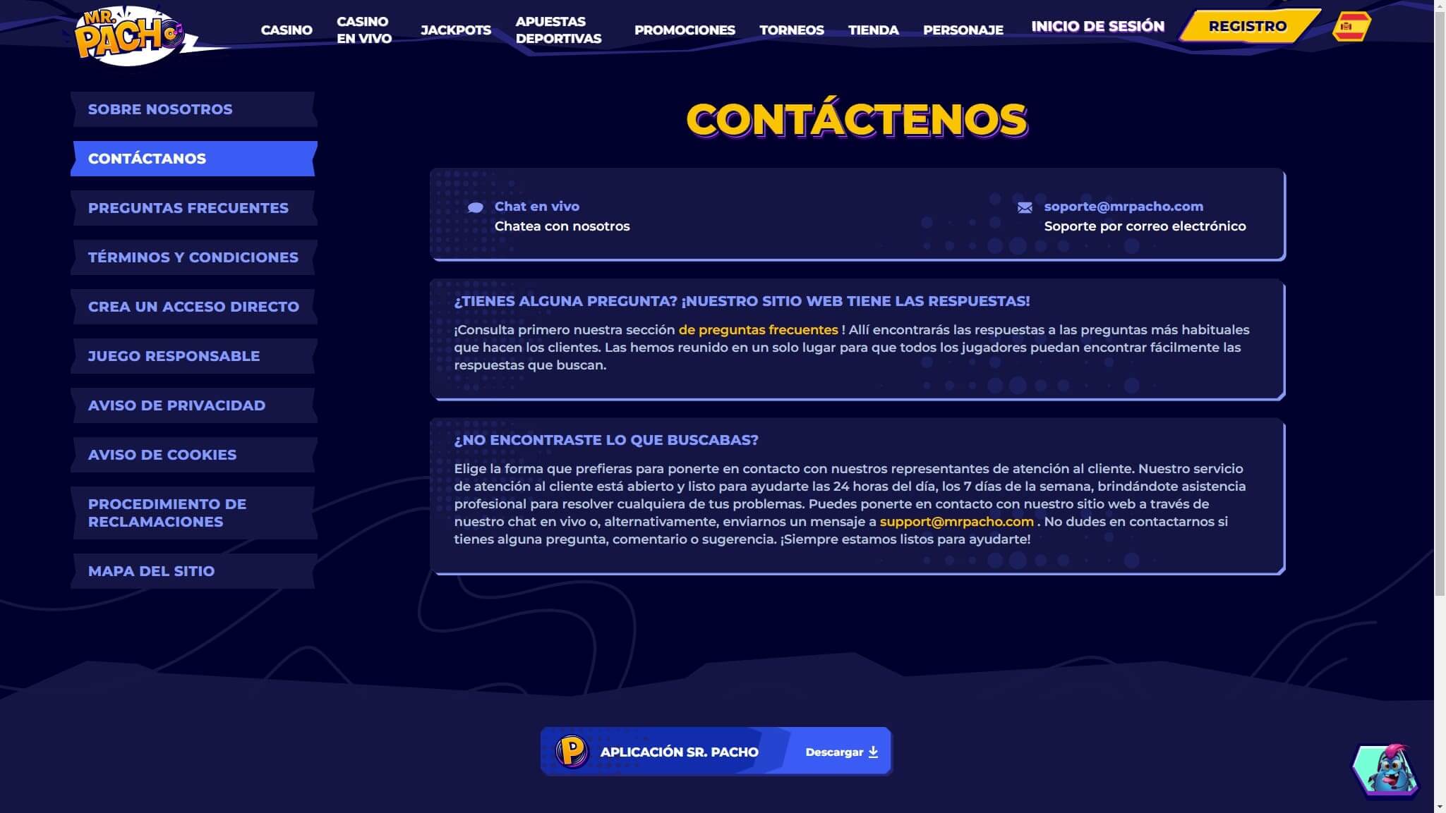 MrPacho Bookmaker Support Spain, apuestaes.net