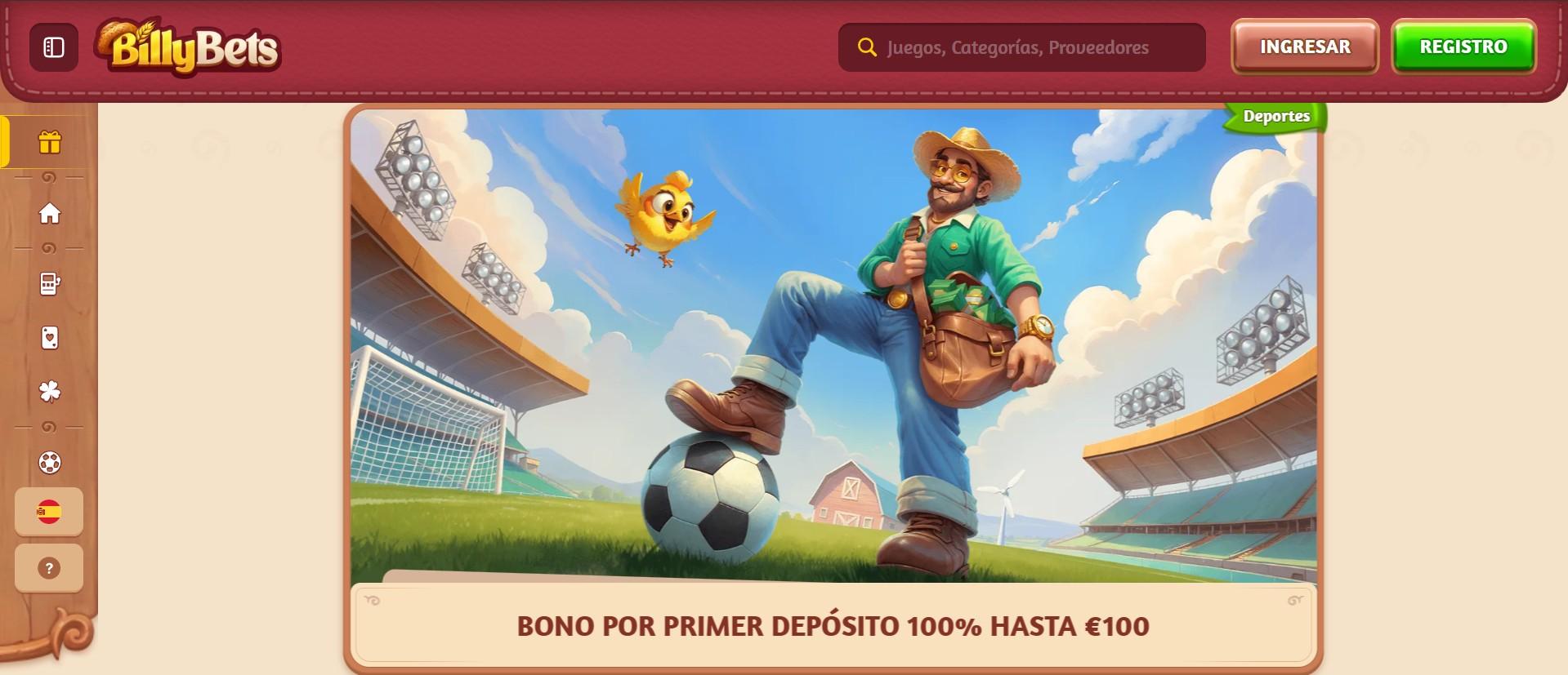 Bono de bienvenida Billybets