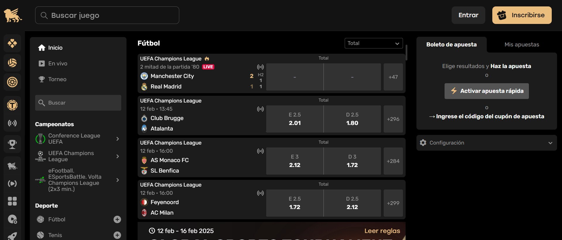 Fairspin apuestas deportivas