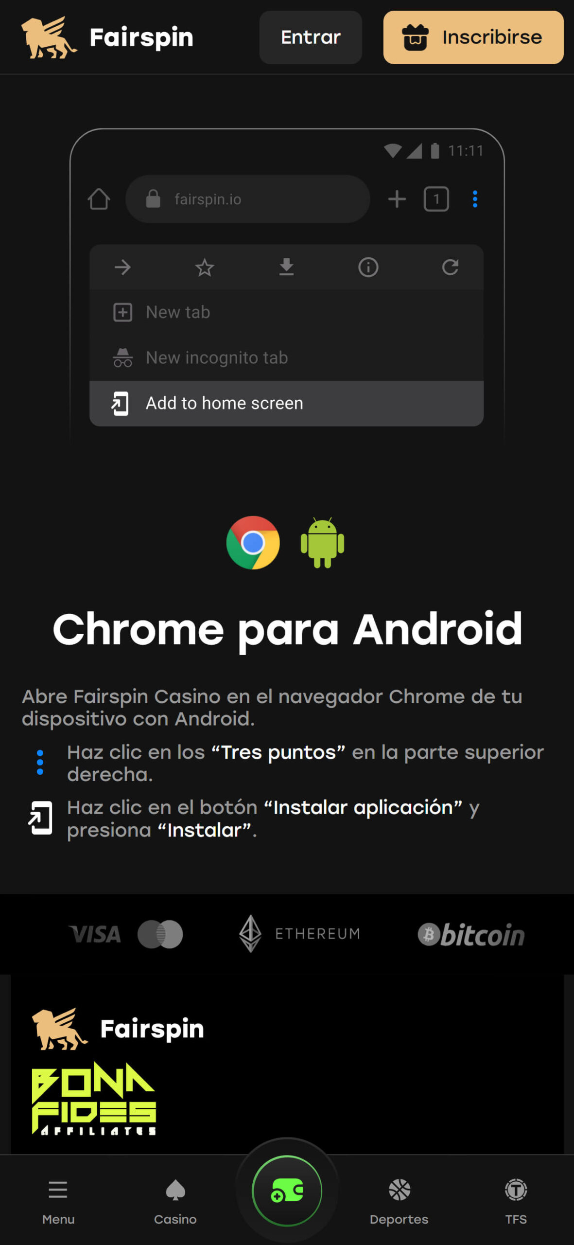 Fairspin Movil