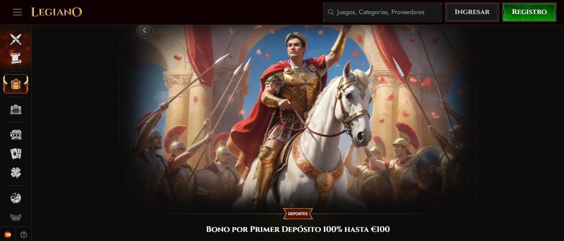 Bono de bienvenida de Legiano España