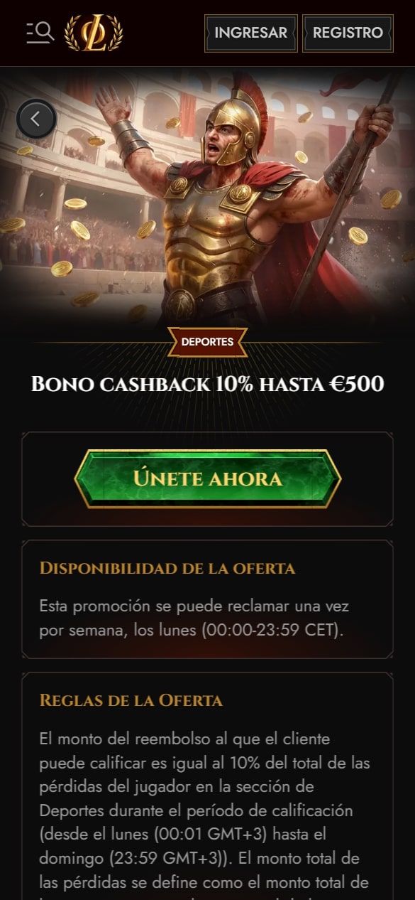 Legiano bono de cashback