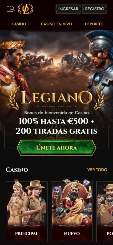 legiano casino bono de bienvenida