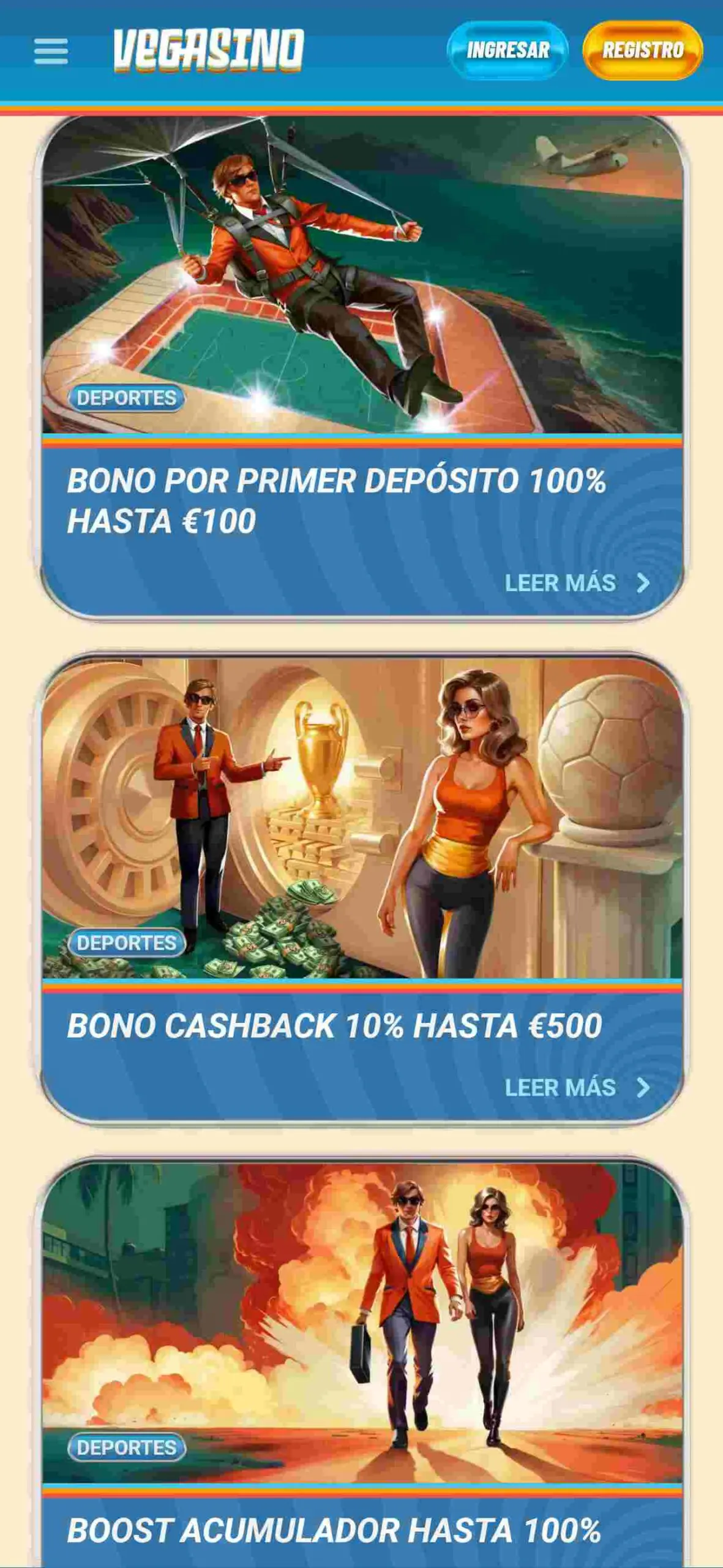 Application Vegasino sur iPhone 14 Pro Max