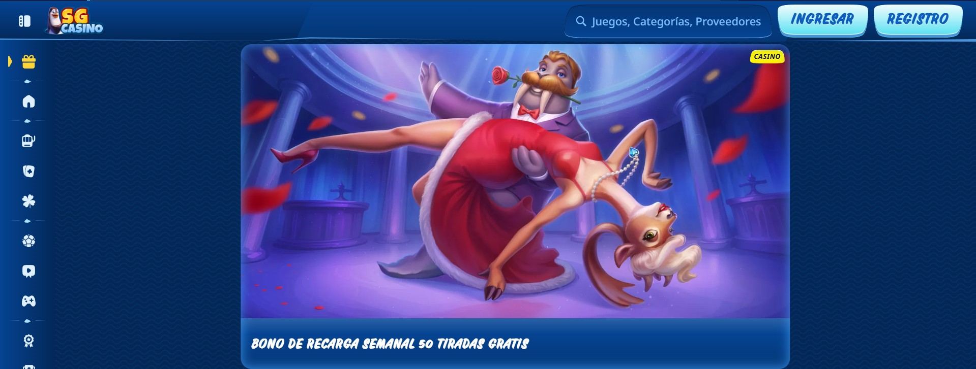 SG Casino bono de recarga semanal