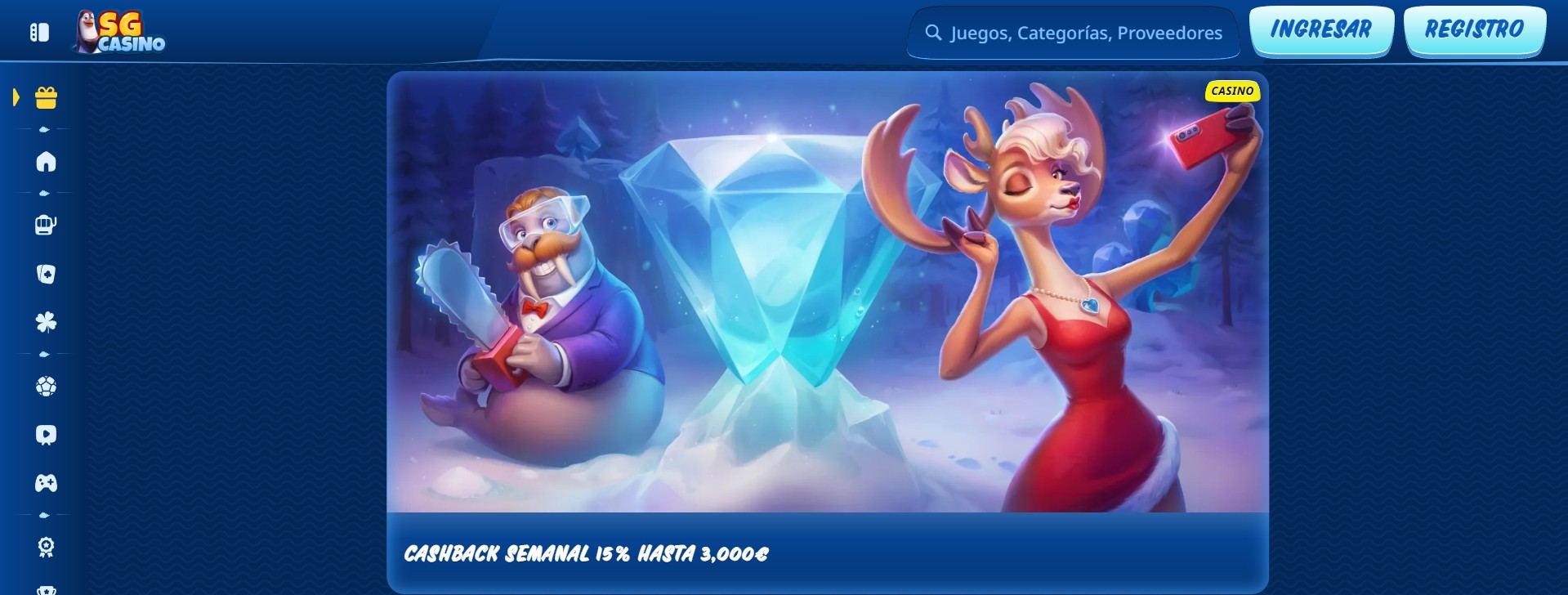 SG Casino cashback semanal
