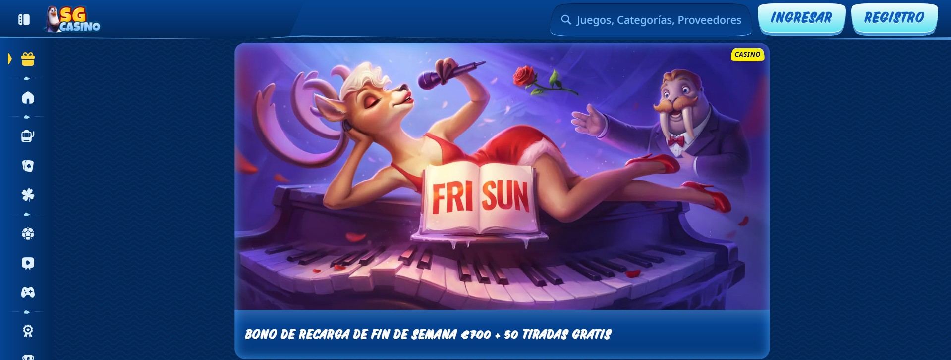 SG Casino bono de recarga