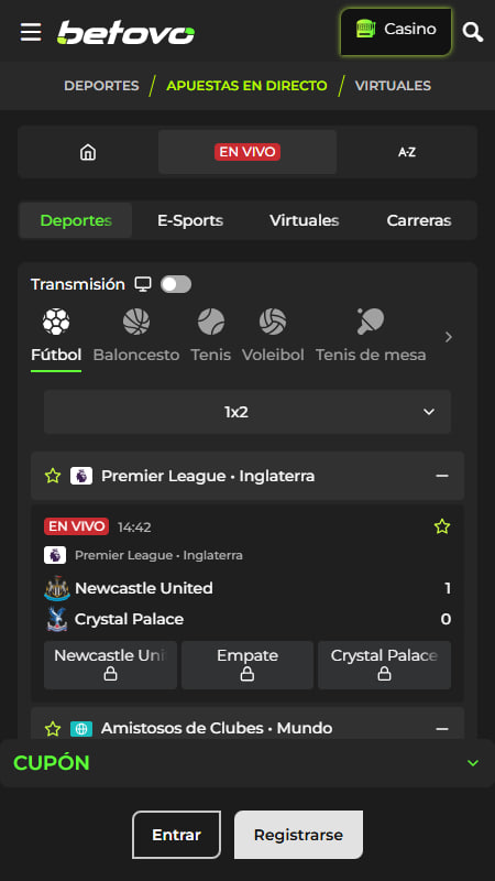 Betovo Apuestas en vivo y streaming