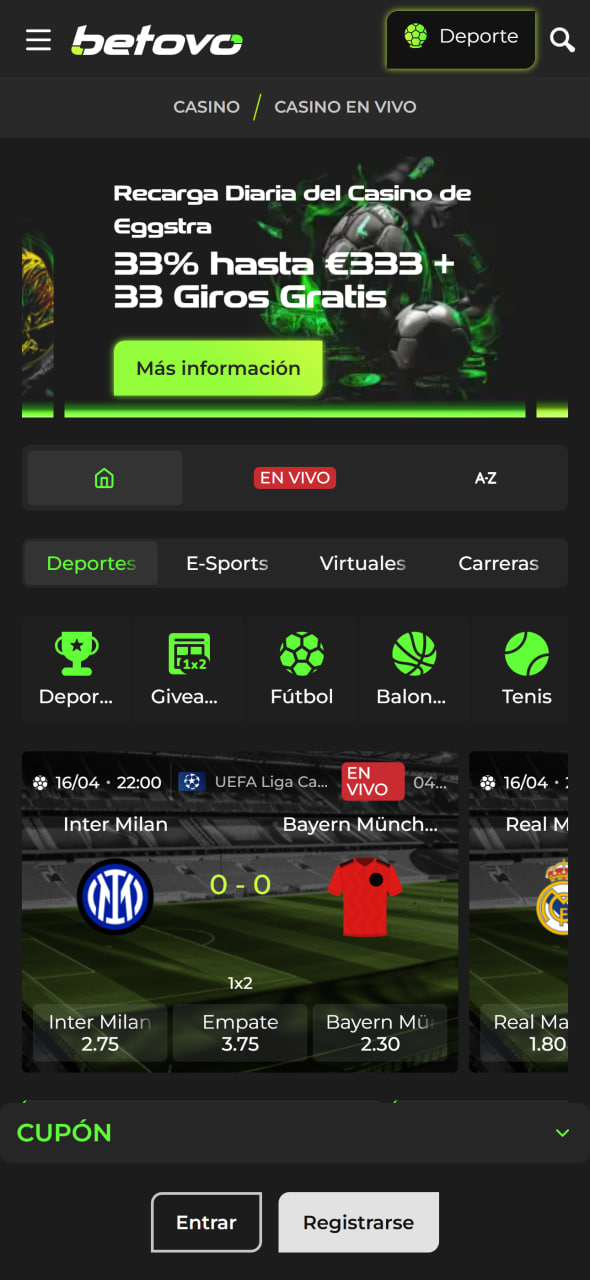 Deportes Betovo Casa de apuestas en España