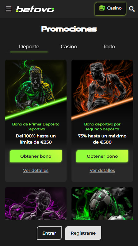 Bonos y promociones en Betovo 