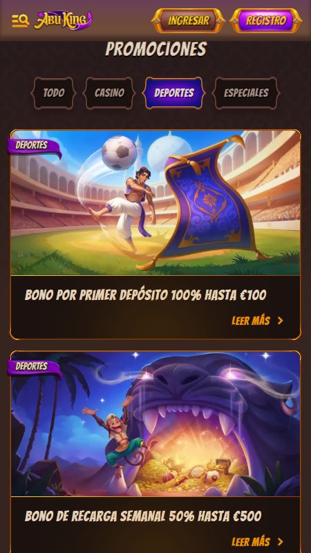 AbuKing bonuses and promotions