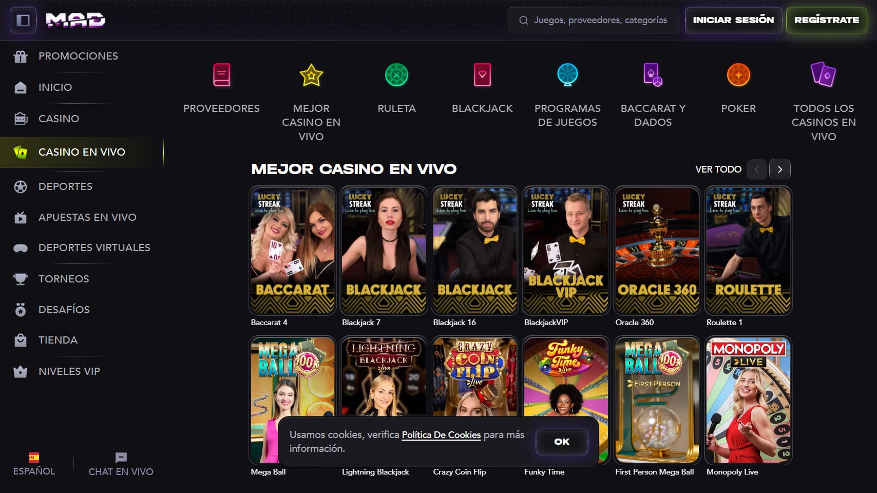Madcasino live casino