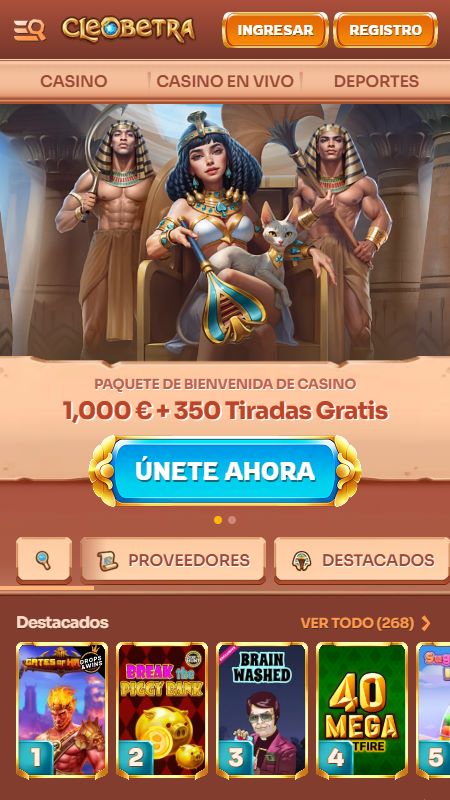 Página principal de Cleobetra en línea