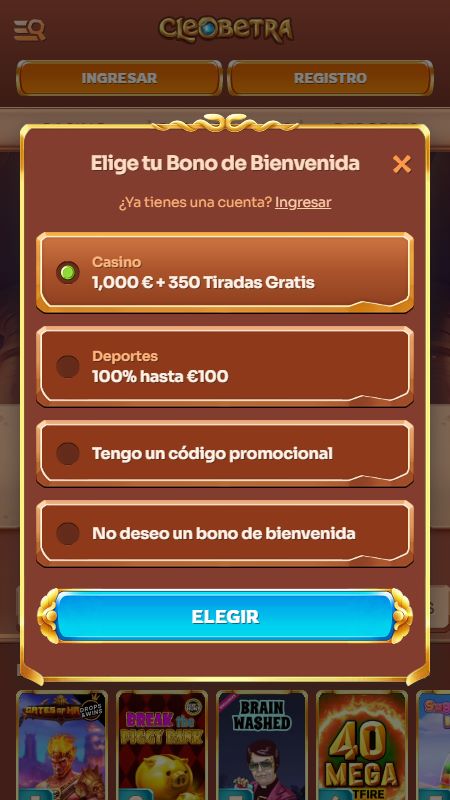 Crear una cuenta en Cleobetra