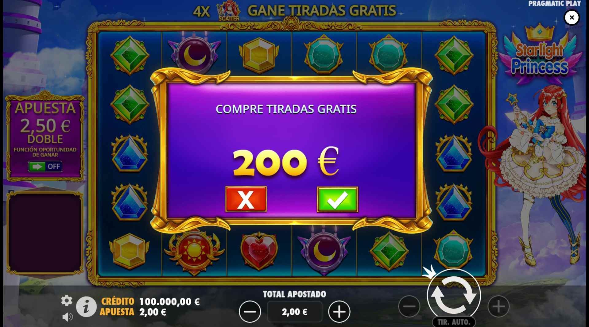 Tragaperra online Starlight Princess