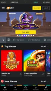 1Bet juegos de casino y bonos