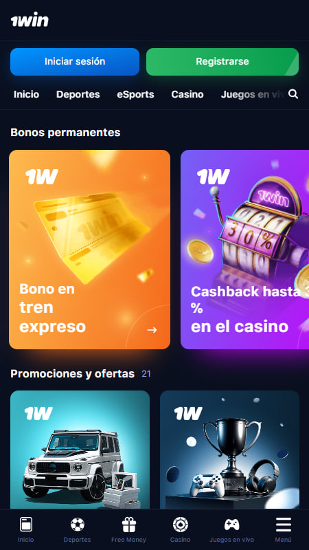 Bono sin depósito 1Win