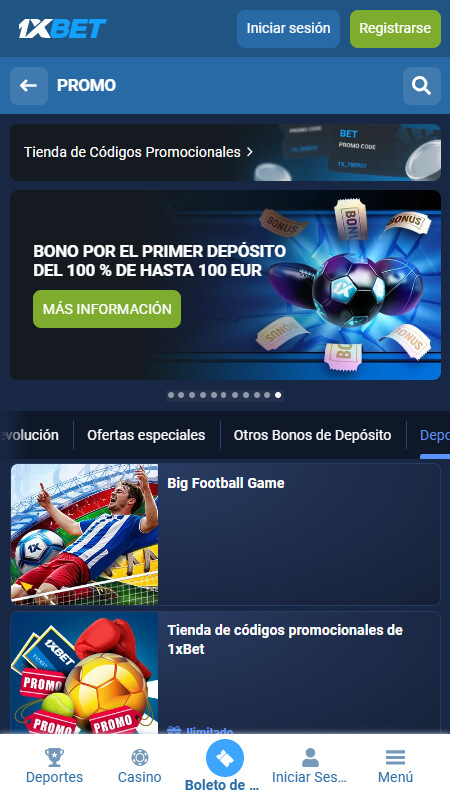 1xBet Bookmaker sport bonuses