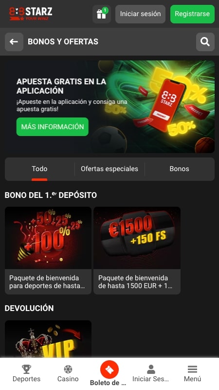 888starz casa de apuestas con bono sin depósito