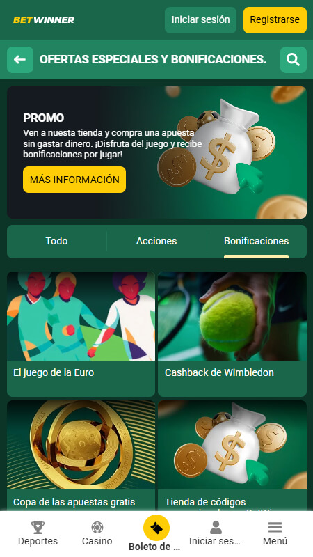 Betwinner Bookmaker sport bonuses Mexico