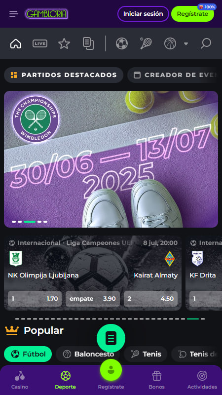 Gambloria Casa de Apuestas en España Información general