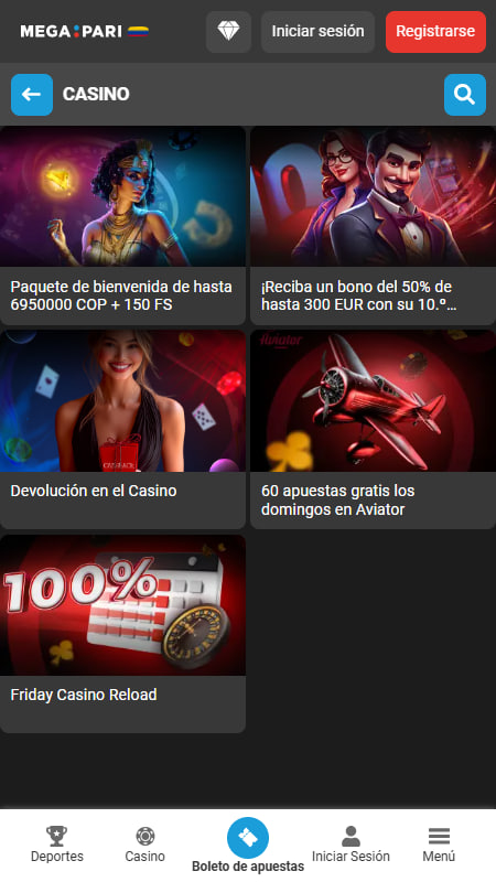 Bono sin depósito Megapari casino