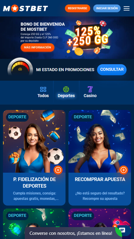 Mostbet Bookmaker sport bonuses Chile