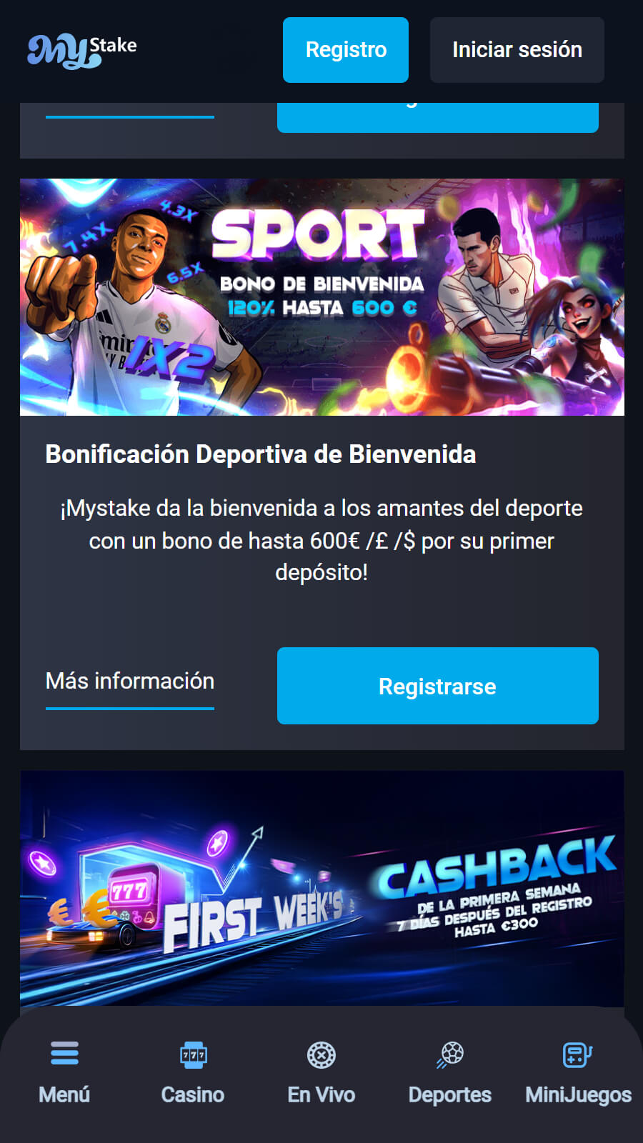 MyStake Bookmaker sport bonuses