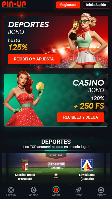Página principal de Pin Up en línea