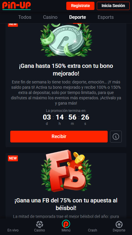 Pin-Up Bookmaker sport bonuses Mexico