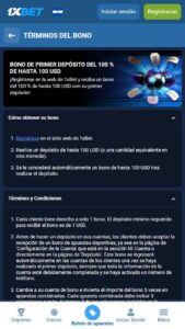 1xbet Bono de bienvenida El Salvador