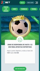 Bono de bienvenida en 22Bet para apuestas