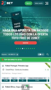 22bet Mobile Bienvenida