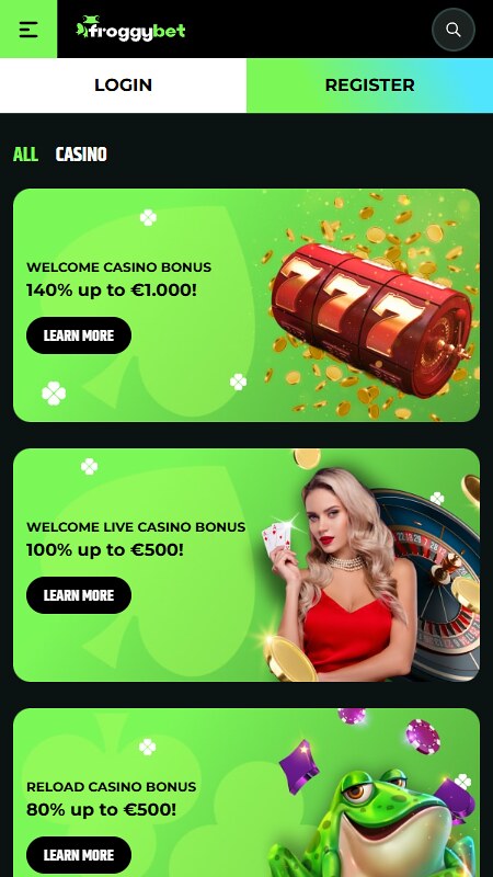 FroggyBet bonus